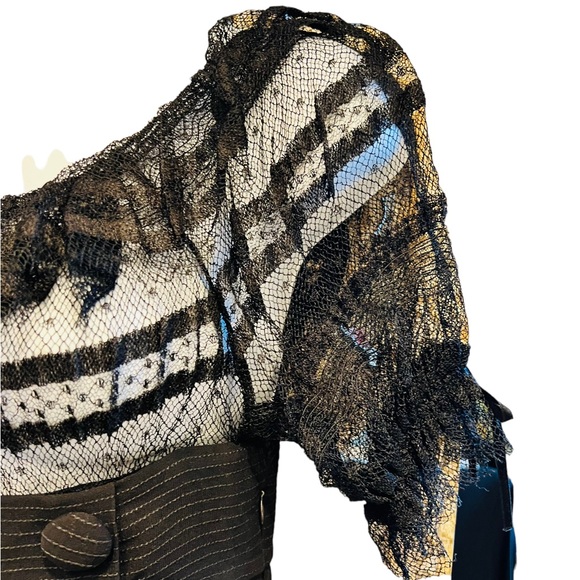 Colette Dinnigan Authentic Lace Black Dress Size XS Garment Made in Australia - Picture 6 of 15